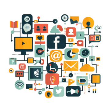 pngtree smm concept in flat style png image 12655246